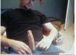beating his meat