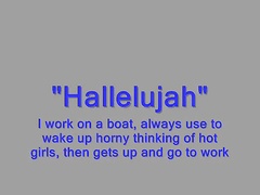 Straight horsehung sailor showing it off