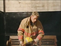 Blond hunky fireman