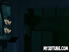 3D blonde gets toyed and fucked by a big cock