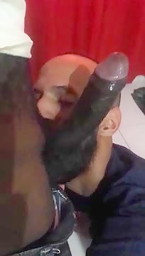 Barbudo sucking the huge roll of the black brother-in-law
