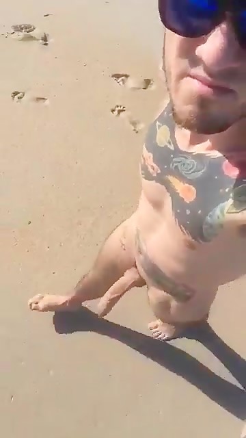 Beach walking Naked