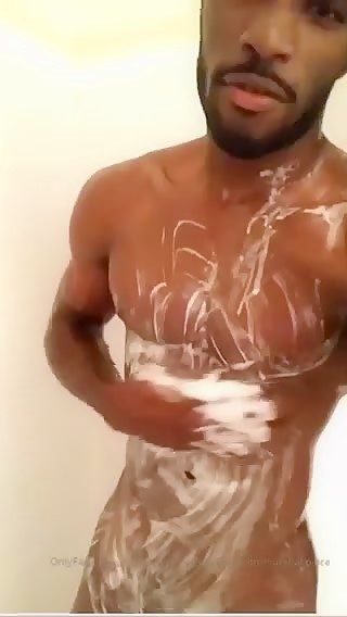 Muscles, Soap and a Big Black Cock