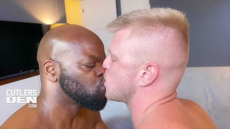 CUTLERSDEN CUTLER X  LOGAN STEVENS Big Black Uncut Cock Raw Fucks Blond Power Bottom in SO FUCKED