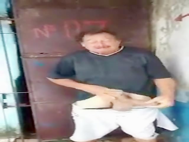 Old man shows monstercock