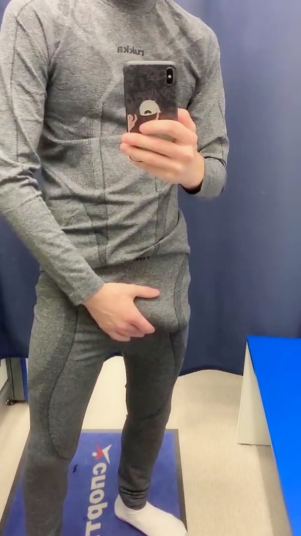 Huge uncut cock in the dressing room