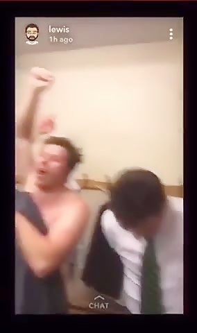 Hung English football players after match locker fun
