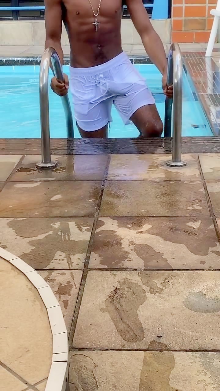 White shorts + water