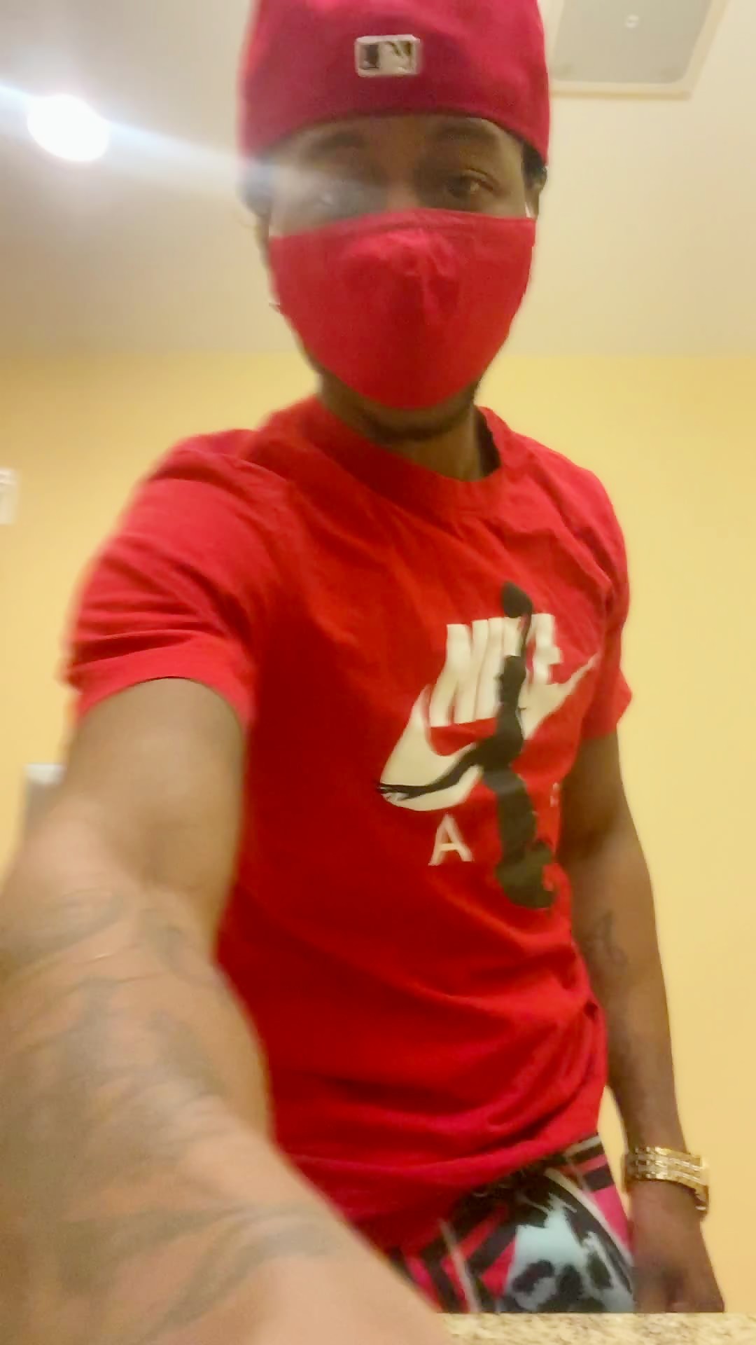 Young Black Guy in Restroom