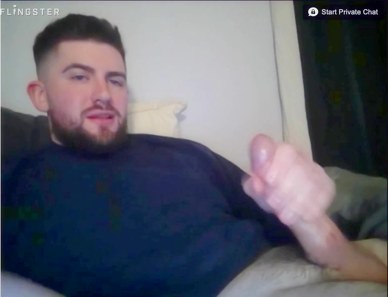 Dreamboat strokes his wet shaft while he watches me cum