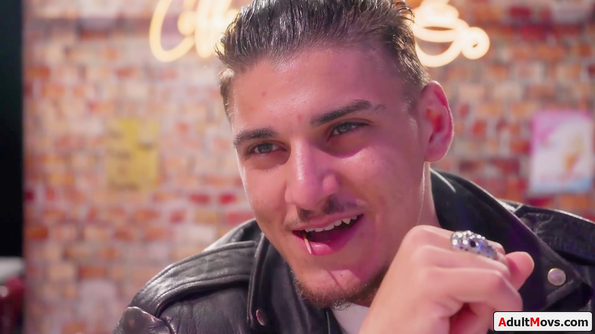 You cant jerk your dick off in my diner but my oh my its big