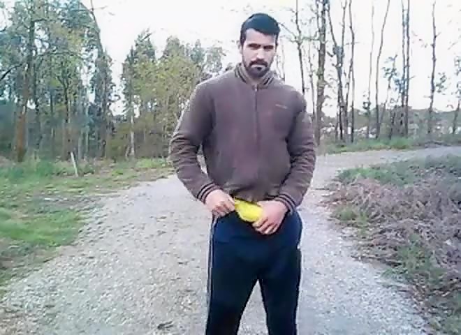 Portuguese Bear Strips and Shows His Big Cock