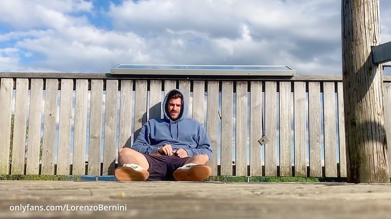 wank my big cock in public